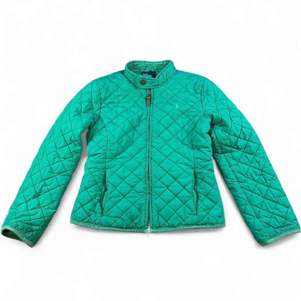 Polo Ralph Lauren Girls’ Green Quilted Puffer Jacket Size‎ Medium 8/10